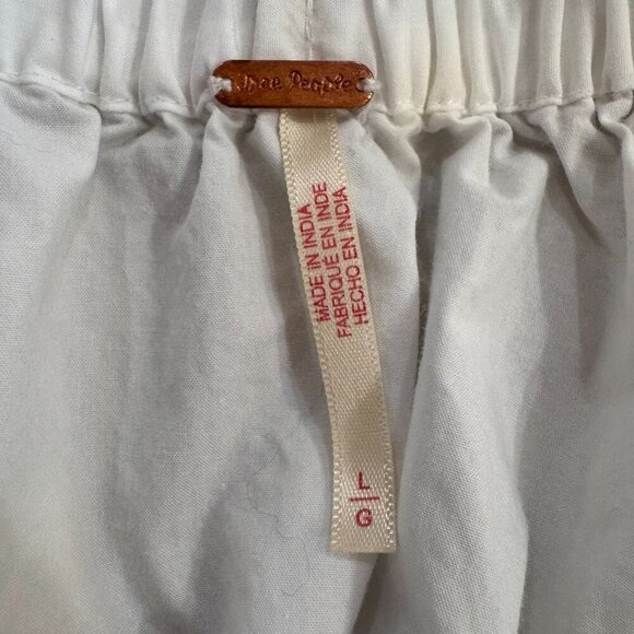 Free People Optic White Gaia Pocket Skirt Size L Boho Mini Skirt Fall Outfit - Picture 5 of 5